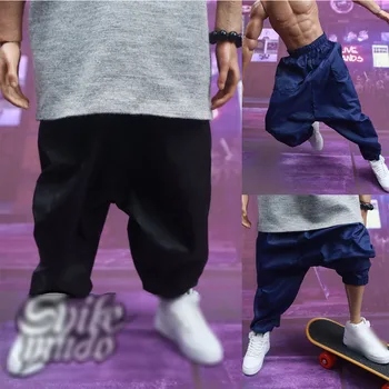 1/6 erkek Moda Sweatpants Asılı Kasık Pantolon Sokak Gevşek Kaykay Pantolon Fit 12 