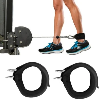 1 Adet 2D Halka Ayak Bileği Sapanlar Bacak Antreman Fitness Egzersiz Eğitimi Ekipmanları Elastik Dayanıklı Naylon Kemer