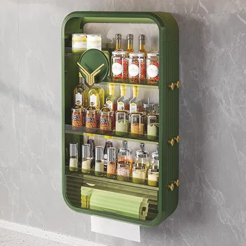 1 Adet Yeni Kozmetik saklama kutusu Olmayan Delikli duvar rafı Mutfak Büyük Kapasiteli Banyo cilt bakım ürünü Raf Vanity Standı