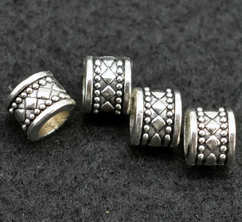 1 adet Yüksek Kalite Antik Gümüş Knot Viking Charms Boncuk Bilezik Kolye Kolye DIY Sakal Saç Boncuk C36