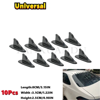 10 Adet Evrensel Araba Sticker Siyah Köpekbalığı Yüzgeci Üst Çatı Tavan Kapağı Kapağı Süslemeleri İçin Fit VW AUDİ TOYOTA HONDA MAZDA KİA NİSSAN