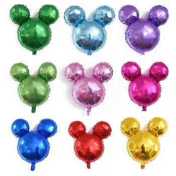 10 adet Mini Kafa Fare Alüminyum Folyo Balonlar Hava Globos Bebek Duş Doğum Günü Partisi Dekorasyon Balons Malzemeleri Oyuncaklar Parti dekor