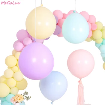12 18 İnç Macarons Renk Pastel Şeker Balonlar Yuvarlak Helyum Balonlar Parti Düğün Doğum Günü çocuk oyuncakları Globos Parti Dekorasyon