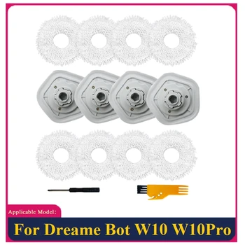 14 Adet Dreame W10 / W10 Pro robotlu süpürge Paspas Bezi Temizleme Fırçası Zemin Temizliği İçin Yedek Yedek Parça