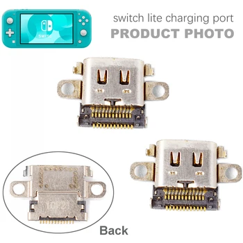 15 Paketlenmiş Orijinal USB-C Sync ve şarj portu Dahili Yedek Nintendo Anahtarı için LİTE Şarj Soketi Tip-C bağlantı noktası