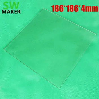 186 * 186 * 4mm 3D Yazıcı Borosilikat cam plaka Yapı Plakası için reprap prusa rostock ısıtma yatağı