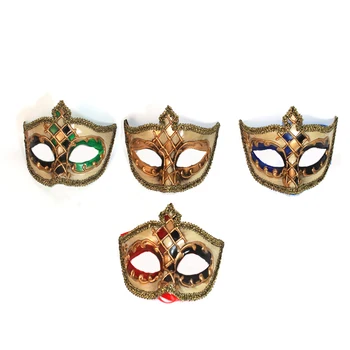 2021 Venetian Maskeli Avrupa klasik Balo maskesi Altın Elmas Maskeli Maskeleri Mardi Gras Venedik Kostüm Karnaval Maskesi Hediyeler