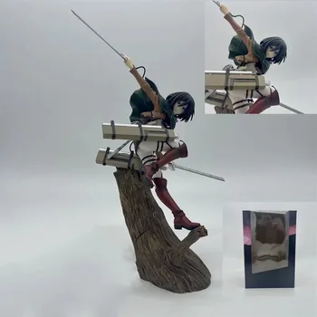 29CM Titan Anime Figürü Mikasa Ackerman PVC Aksiyon Figürü Levi Ackerman Heykelcik Koleksiyon Model Oyuncaklar Hediyeler İçin