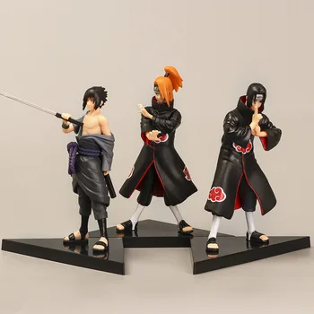 3 türleri Naruto ninja Uchiha Sasuke Uchiha Itachi Deidara Aksiyon Figürleri Anime Figürleri bebek Modeli Oyuncaklar Doğum Günü Süsler Hediye