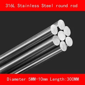 316L Paslanmaz çelik yuvarlak çubuk Çapı 5mm 8mm 10mm Uzunluk 300mm metal çubuk