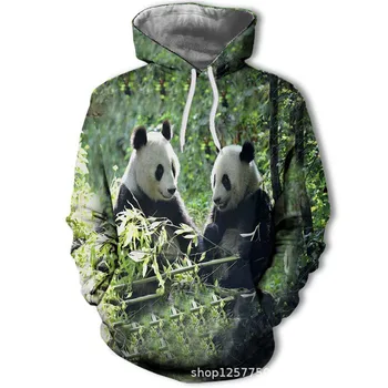 3D Hoodie Dev Panda Hoodie Hip Hop Hayvanlar Cosplay Kazak Tops Casual Streetwear Çocuk Hoodies Erkekler Unisex Kumaş