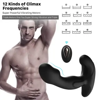 9 Hız Motor Anal Plug Vibratör Erkek prostat masaj aleti Vibratör Butt Plug Seks Oyuncakları Kadın Erkek Masturbator Yetişkin Çiftler için