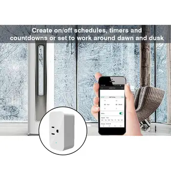 Akıllı priz Mini Wifi Kontrol Çıkışı Ev Uygulaması için Çalışmak Ses Kontrolü