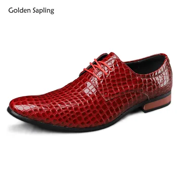 Altın Fidan Moda Oxfords erkek Rahat erkek resmi ayakkabı Nefes Deri Flats Klasikleri Elbise Düğün Ayakkabı Erkekler Resmi Düz