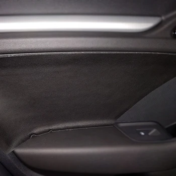 Audi için A3 2014 2015 2016 2017 2018 4 adet / takım Araba Kapı Kolu Paneli Mikrofiber deri kılıf
