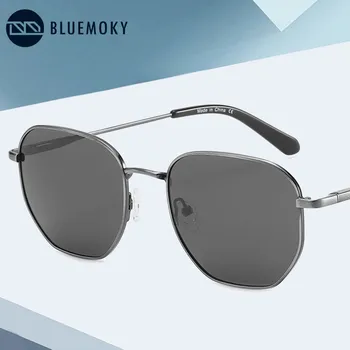 BLUEMOKY Marka Klasik Kare Polarize Güneş Gözlüğü Erkekler Kadınlar Lüks Metal Çerçeve Sürüş güneş gözlüğü UV400 Shades Gözlük Gözlük