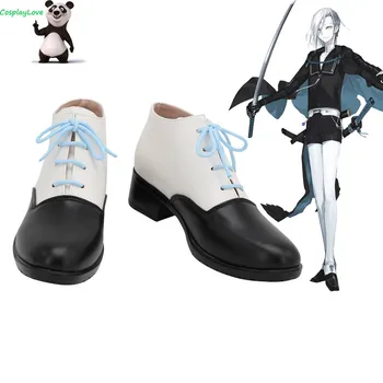 CosplayLove Touken Ranbu Online Jizou Yukihira Siyah Beyaz Ayakkabı Cosplay Uzun Çizmeler Deri Custom Made