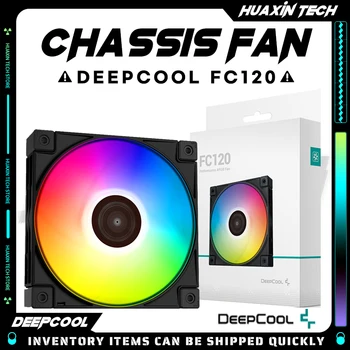 DEEPCOOL FC120 Beyaz/Siyah Sürüm 120mm ARGB 5V 3Pin PWM Adreslenebilir Dilsiz kasa fanı 12cm Destek CPU Su Soğutma