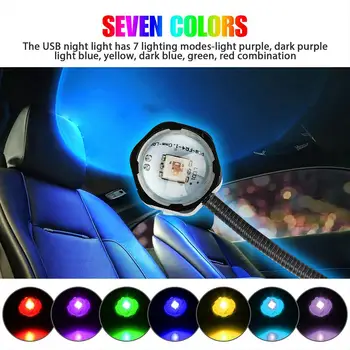 Dc 5v USB RGB araba iç atmosfer yıldız ışığı romantik Led renkli gün batımı lamba projektör gece lambası