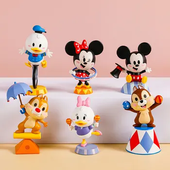 Disney Mickey Sirk Serisi Şekil Sevimli Karikatür Aksiyon Figürleri Donald Ördek Minnie Papatya Bebek Koleksiyon Model Oyuncaklar Çocuklar Hediye
