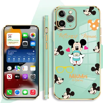 Disney Teklif Mickey Minnie Darbeye Dayanıklı Çanta Cep Yumuşak Kılıf Coque iPhone 11 12 13 14 Pro Max 7 8 Artı Mini X iphone14