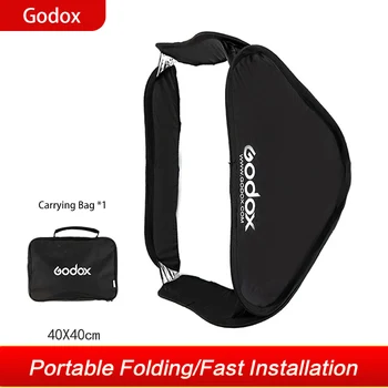 Godox 40x40cm 50x50cm 60x60cm 80x80cm Softbox Katlanabilir Speedlite Flaş Softbox S tipi Braketi uyar Bowens Elinchrom Dağı