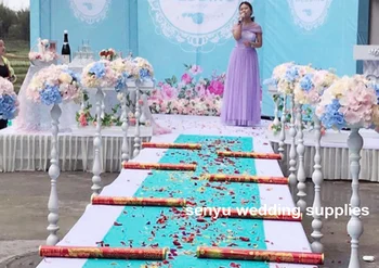 Gümüş beyaz düğün Geçit Kurşun Yol Çiçek Standı Düğün Parti Olay Dekorasyon İçin senyu01103