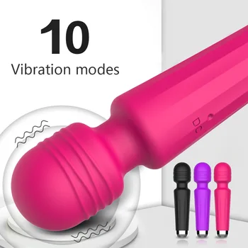 Güçlü Klitoris Vibratörler Sihirli Değnek AV masaj sopası Masturbator Kadın Ürünleri Yetişkinler için usb yeniden şarj edilebilir Cinsel Erotik Seks Oyuncakları
