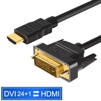 HDMI DVI HDMI Kablosu 1080P 3D DVI HDMI Kablosu DVI-D 24 + 1 Pin Adaptör Kabloları Altın Kaplama XBOX HDTV Projektör PS4/3 TV KUTUSU