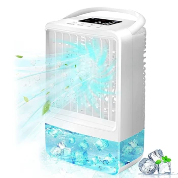 Hava soğutucu, kişisel Mini hava soğutucu ile 3 hızları 2/4 H zamanlama 7 renk ışık,taşınabilir AC Fan ev teraslar için