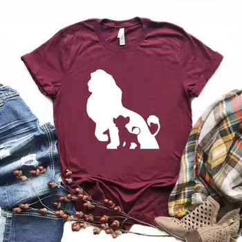 Hipster komik tişört Hediye Bayan Genç Kız Üst Tee Aslan anne bebek Baskı Kadın tshirt