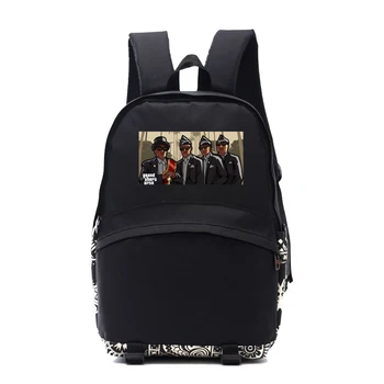 Internet ünlü tabut dans sırt çantaları sıcak vedio konsept naylon siyah çanta okul sırt çantası öğrenci çantaları