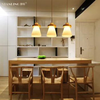 Iskandinav Avize Japon Tarzı Günlük Restoran Lamba 3 Kafaları Başucu Yatak Odası Bar Küçük Avize Modern Minimalist Yemek Lambası