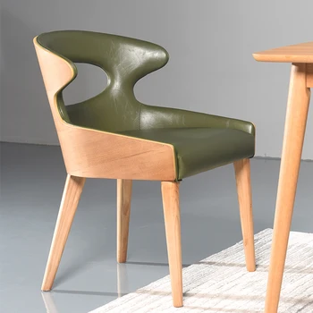 Iskandinav Tarzı katı ahşap Yemek Sandalyesi Basit Modern Ev Koltuk Restoran Otel tasarım sandalye Kahve dükkanı masası ve Sandalye