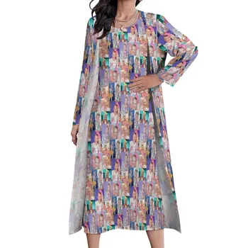 Jojo Siwa Tasarım Elbise Yaz Sevimli Memes Sanat Estetik Boho Plaj Uzun Elbiseler Kadınlar Özel Gece Kulübü Maxi Elbise Büyük Boy