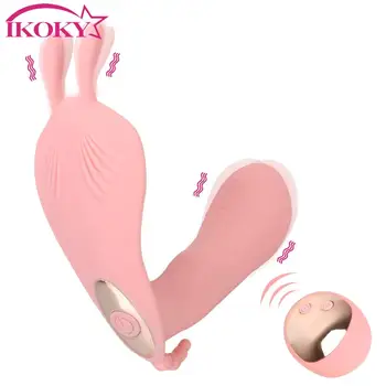 Kadınlar için seks Oyuncakları Külot Vibratör Dış Mekan Kullanımı Yetişkin Ürünleri Klitoris Stimülatörü Giyilebilir Tavşan Yapay Penis Vibratör G Noktası Masajı