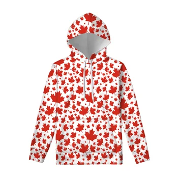 Kanada fermuarlı kapüşonlu kıyafet Ücretsiz 3d Custom Made Adı Numarası Takım Logosu Ca kazak Can Fransız Ulus Akçaağaç Yaprağı Bayrağı Kanada Giysi