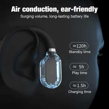 Kemik İletim Bluetooth uyumlu Kulaklıklar Spor Koşu Kulaklık Su Geçirmez Kablosuz Kulaklık İçin Mic İle Bisiklet Sürüş