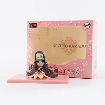 Kimetsu hiçbir Yaiba Nezuko şekilli kalıp Oyuncak 65mm Anime iblis avcısı Şekil Nezuko Sevimli Oyuncaklar