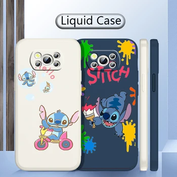 Komik Disney Dikiş Xiao POCO F4 M4 X4 X3 F3 M3 C3 F2 X2 F1 GT Pro NFC Sıvı Halat Darbeye Dayanıklı telefon kılıfı