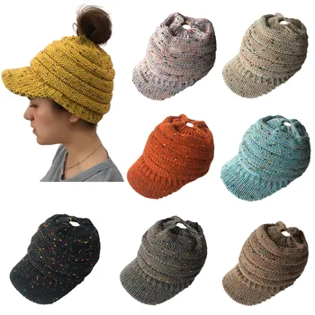 Kış örgü Şapka Streç Sıcak Bere Kayak vizörlü şapka Kadınlar için Kız Newsboy Cabbie Kap Bere