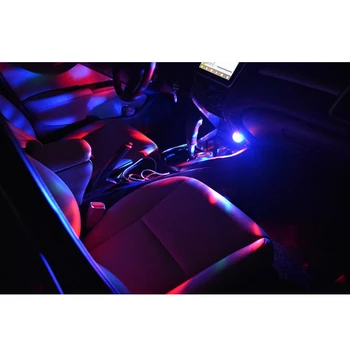 LED araba USB ortam ışığı DJ RGB mini renkli müzikli ışık Jaguar XF için XJ XJS XK S TİPİ X TİPİ XJ8 XJL XJ6 XKR
