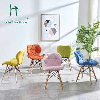 Louis Moda Oturma Odası Sandalyeleri İskandinav Bilgisayar Arkalığı Makyaj Dışkı modern basit