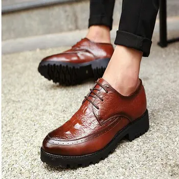 Lüks Marka Erkekler Oxfords Ayakkabı Düğün Parti Brogue Shoespattern Erkekler Elbise Ayakkabı Deri Resmi erkek resmi ayakkabı 4777