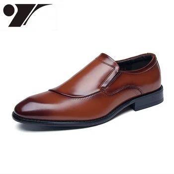 Moda Iş resmi giysi deri ayakkabı Erkekler Beyefendi Rahat deri ayakkabı Ofis tasarım ayakkabı Erkekler Rahat Erkek Ayakkabı