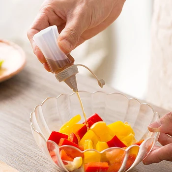 Mutfak Taşınabilir çeşni şişesi Mini Ketçap Şişesi Taşınabilir Küçük Pot Salata soya sosu sprey şişesi Ketçap Hardal