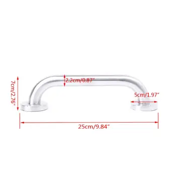 N7MD 25 cm Banyo Duş Küvet Küpeşte Paslanmaz Çelik Emniyet Tuvalet Destek Ray Gra