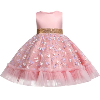Noel Prenses Elbise Çilek kız elbiseleri Kolsuz Büyük Yay Doğum Günü Elbise Dantel Zarif Ziyafet Elbise