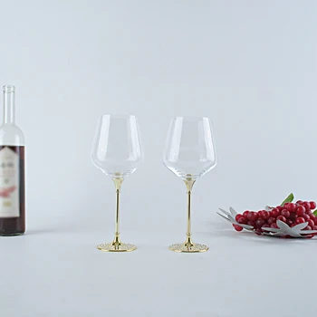 Oh Trend 570 ML Kapasiteli noel hediyesi Şarap Paslanmaz Çelik Standı Metal şarap bardağı Düğün Ziyafet Dekorasyon Cam şarap seti