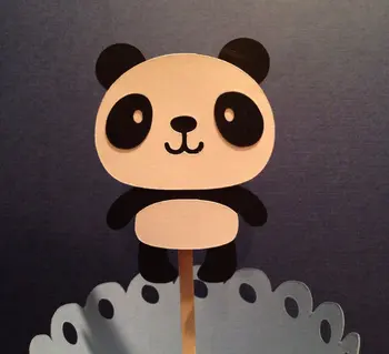 Panda Ayı Cupcake Toppers düğün gelin bebek duş Bekarlığa Veda Partisi Dekor kız doğum günü tedavi yiyecek kürdanları